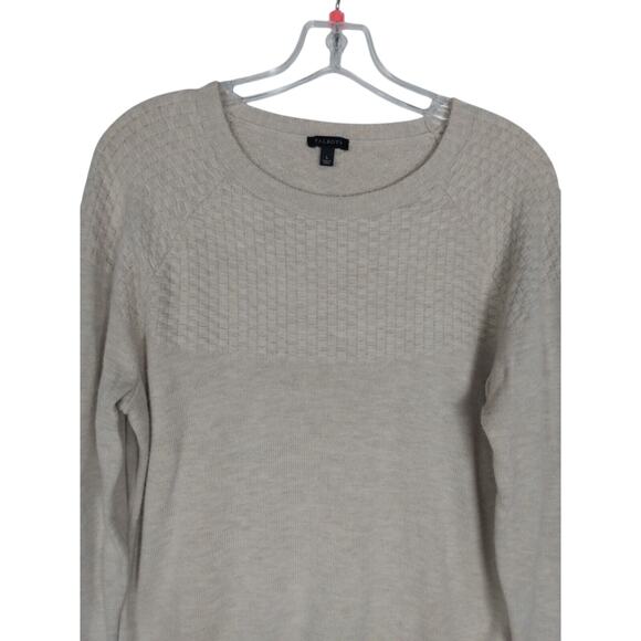 Talbots Beige Sweater Neckline Detail Large - Picture 3 of 5